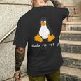 コンピューター -Udo Rm -Rf Tux Linux ペンギン プログラマー メンズTシャツ バックプリント 彼への贈り物