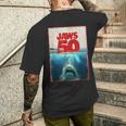 ジョーズ 50 ジョーズ 2025 セレブレーション クラシック メンズTシャツ バックプリント 彼への贈り物