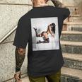 セクシーガールグラフィックtシャツ マスクのセクシーなファッションモデル メンズTシャツ バックプリント 彼への贈り物