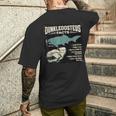 ダンクルオステウス Dunkleosteus Facts 古代魚 恐竜 海洋 生物 学習 図解 メンズTシャツ バックプリント 彼への贈り物