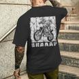 ダートバイク用ブラップデザイン モトクロス ダートバイク メンズTシャツ バックプリント 彼への贈り物