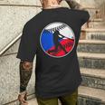 チェコ国旗 野球ヒッター チェコ国旗 メンズTシャツ バックプリント 彼への贈り物