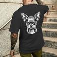 チワワ アート デザイン 犬 モチーフ かわいい チワワ 大好き メンズTシャツ バックプリント 彼への贈り物