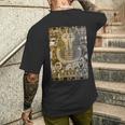 ツタンカーメン 古代エジプト ファラオ ツタンカーメン王 アンク メンズTシャツ バックプリント 彼への贈り物