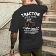 トラクター、トラクター、トラクター、農業 メンズTシャツ バックプリント 彼への贈り物