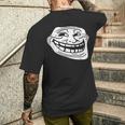 トロール フェイス ミーム ファニー ダンク ミーム トロールフェイス メンズTシャツ バックプリント 彼への贈り物