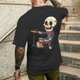 ドラミング スケルトン ドラム プレーヤー ドラマー パーカッション ドラム 長袖tシャツ メンズTシャツ バックプリント 彼への贈り物
