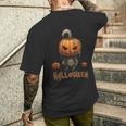 ハロウィン不気味なパンプキンシャツ メンズTシャツ バックプリント 彼への贈り物