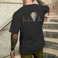 ハートビート熱気球 メンズTシャツ バックプリント 彼への贈り物