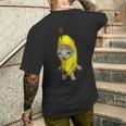 バナナキャット ファニーミーム メンズTシャツ バックプリント 彼への贈り物