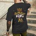 バースデーキング 78 ロイヤルテーマ 誕生日パーティー お祝い 78歳 メンズTシャツ バックプリント 彼への贈り物