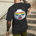 パンダ ゲイプライド Lgbt レインボーフラッグ サングラス Lgbtqギフト メンズTシャツ バックプリント 彼への贈り物