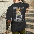 パーソナルストーカー犬ジャックラッセルテリア私はあなたに従います Jack Russell Terrier Dog 長袖tシャツ メンズTシャツ バックプリント 彼への贈り物