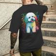 ビション・フリーゼ好きのかわいいビション・フリーゼの犬 メンズTシャツ バックプリント 彼への贈り物
