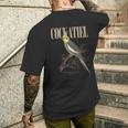 ビンテージ オカメインコ バードウォッチング アート 自然 愛 鳥 長袖tシャツ メンズTシャツ バックプリント 彼への贈り物