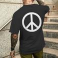 ピースサイン ピースサイン ピースサイン Peace メンズTシャツ バックプリント 彼への贈り物