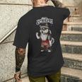 ブラック柴犬 ムエタイ キックボクシングチャンピオン メンズTシャツ バックプリント 彼への贈り物