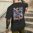 ブルージェイズが大好きな少女 バード愛好家 バードウォッチャー メンズTシャツ バックプリント 彼への贈り物