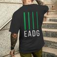 ベーシスト ベースギタリスト Eadg 4弦ギター メンズTシャツ バックプリント 彼への贈り物