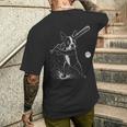 ボストンテリア 野球 スポーツ 犬好き メンズTシャツ バックプリント 彼への贈り物