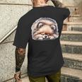ポメラニアン × ポメラニアン 犬 寝ている メンズTシャツ バックプリント 彼への贈り物