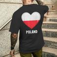 ポーランド国旗シャツ メンズTシャツ バックプリント 彼への贈り物