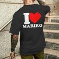 マリコという名前が大好きです メンズTシャツ バックプリント 彼への贈り物