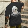 マルチーズ犬愛好家 子犬オーナー 真の愛 引用句デザイン メンズTシャツ バックプリント 彼への贈り物