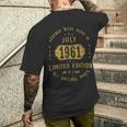 レジェンドは1961年七月生まれ 誕生日 メンズTシャツ バックプリント 彼への贈り物