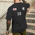 レトロなイングランド サッカー メンズTシャツ バックプリント 彼への贈り物