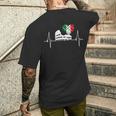 ローマ コロッセオ ハートビート イタリア イタリア国旗 ハート ローマン ローマ メンズTシャツ バックプリント 彼への贈り物
