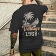 ヴィンテージ 1968 誕生日 58歳 ヤシの木 メンズTシャツ バックプリント 彼への贈り物