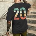 ヴィンテージナンバー20 永遠の20周年記念 メンズTシャツ バックプリント 彼への贈り物