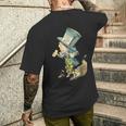 不思議の国のアリス マッドハッター ヴィンテージイラスト メンズTシャツ バックプリント 彼への贈り物