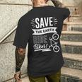地球を救おう 自転車に乗ろう メンズTシャツ バックプリント 彼への贈り物