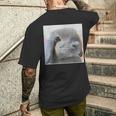 垂れ耳うさぎのレトロ写真 メンズTシャツ バックプリント 彼への贈り物