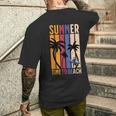 夏 Time To Beach クールバイブ メンズTシャツ バックプリント 彼への贈り物