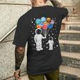 宇宙飛行士 宇宙飛行士 面白い宇宙小人太陽系 天文学 メンズTシャツ バックプリント 彼への贈り物