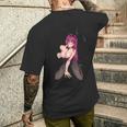 完璧なかわいい日本のアニメとマンガのカワイイバニーガール メンズTシャツ バックプリント 彼への贈り物