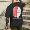 寿司 ハグ 甘い 和食 まぐろ にぎり メンズTシャツ バックプリント 彼への贈り物