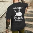 屋内 サイクリング スピンバイク 有酸素運動 ジム ワークアウト 面白い スピン クラス メンズTシャツ バックプリント 彼への贈り物