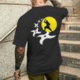 忍者訓練道場tシャツ 黒手裏剣ライトtシャツ メンズTシャツ バックプリント 彼への贈り物