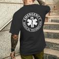 救急医療技術者 Emt Ems メンズ レディース 救急救命士 長袖tシャツ メンズTシャツ バックプリント 彼への贈り物