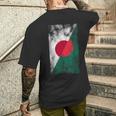 日本とバングラデシュの旗 日本のバングラデシュ メンズTシャツ バックプリント 彼への贈り物