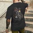 熊 クマ バイク バイカー メンズTシャツ バックプリント 彼への贈り物