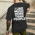 私は人より音楽が好き 長袖tシャツ メンズTシャツ バックプリント 彼への贈り物