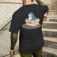 箱入りサメ 長袖tシャツ メンズTシャツ バックプリント 彼への贈り物