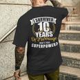 結婚10年目の超大国10年目の結婚記念日 長袖tシャツ メンズTシャツ バックプリント 彼への贈り物