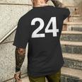 背番号24 番号付きシャツ番号 メンズTシャツ バックプリント 彼への贈り物