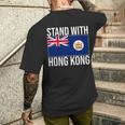 英国の香港国旗 1959-1997年 香港の自由 メンズTシャツ バックプリント 彼への贈り物